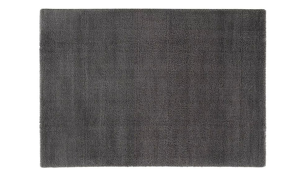 HOME STORY Hochflorteppich - grau - Synthethische Fasern - 160 cm - Sconto günstig online kaufen