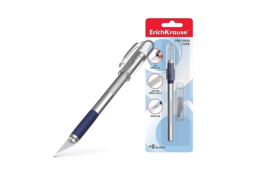 Erich Krause Cuttermesser, Cutter mit Ersatzklingen Skalpell Metallgehäuse günstig online kaufen