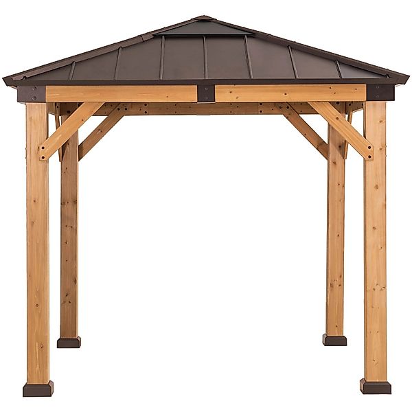 Sunjoy Gazebo Rapi Zedernholz 273 cm x 273 cm Braun günstig online kaufen