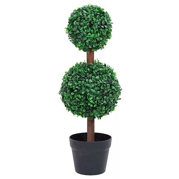Künstlicher Buchsbaum Mit Topf Kugelform Grün 60 Cm günstig online kaufen
