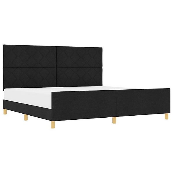 vidaXL Bett Bettgestell Schwarz 200x200 cm Stoff (1-tlg) günstig online kaufen