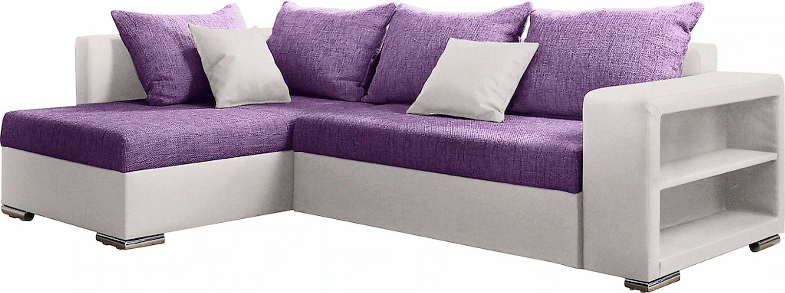 COLLECTION AB Ecksofa "John L-Form" Regalarmlehne,Bettfunktion,Bettkasten,O günstig online kaufen