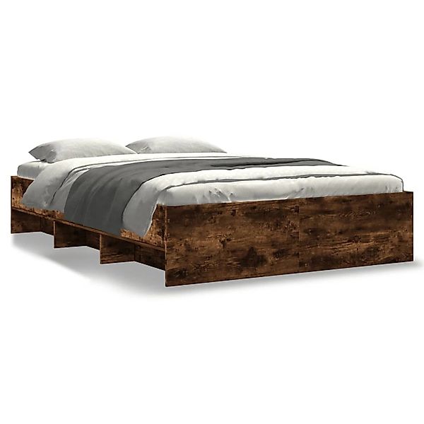 vidaXL Bettgestell ohne Matratze Räuchereiche 120x200 cm Holzwerkstoff 3295 günstig online kaufen
