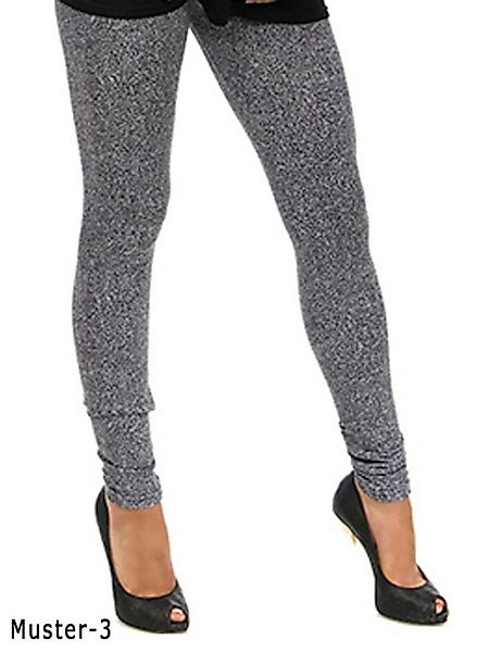 YESET Leggings Muster Leggings lang hoher Bund Hose gekämmte Baumwolle Dame günstig online kaufen