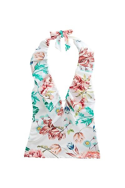 Next Tankini-Top Bauchformendes Tankini-Neckholder-Top mit Rüschen günstig online kaufen
