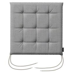 Stuhlkissen Jonas mit Bindeschnur, schwarz-beige, 40 x 40 x 3,5 cm, Living günstig online kaufen