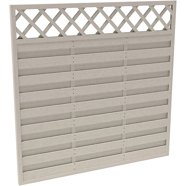 Sichtschutzzaun-Element Country Cream,asiert 180 cm x 180 cm günstig online kaufen