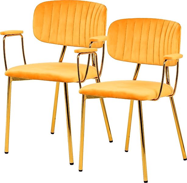 Kayoom Polsterstuhl "Stuhl Giselle 225 2er-Set, Gestell aus Edelstahl", (Se günstig online kaufen