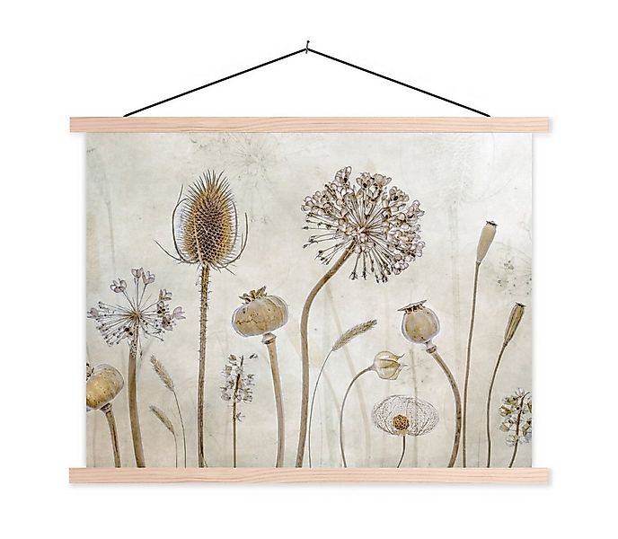MuchoWow Poster Blumen - Aquarell - Stilleben - Braun - Vintage, (1 St), Po günstig online kaufen