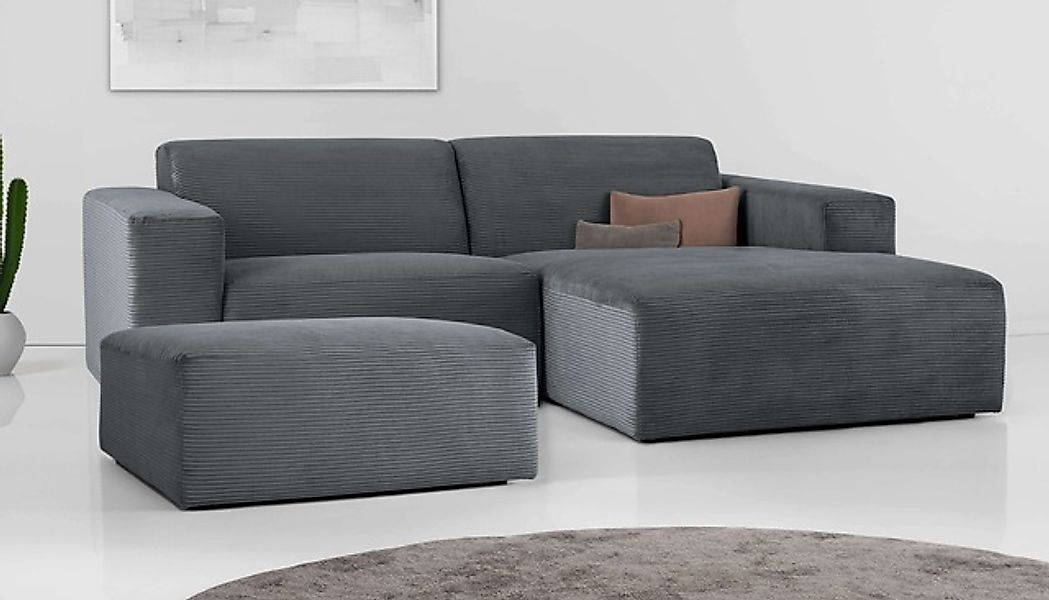 INOSIGN Ecksofa »Koa,228cm, L-Form, Modulsofa, Webstoff, Cord, Struktur, Ch günstig online kaufen