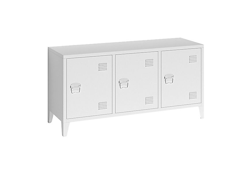 riess-ambiente Sideboard DURA STEEL 120cm weiß - Metall - Industrial-Kommod günstig online kaufen