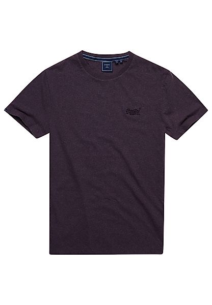Superdry Herren T-Shirt VINTAGE LOGO EMB TEE Rich Purple Marl Lila günstig online kaufen
