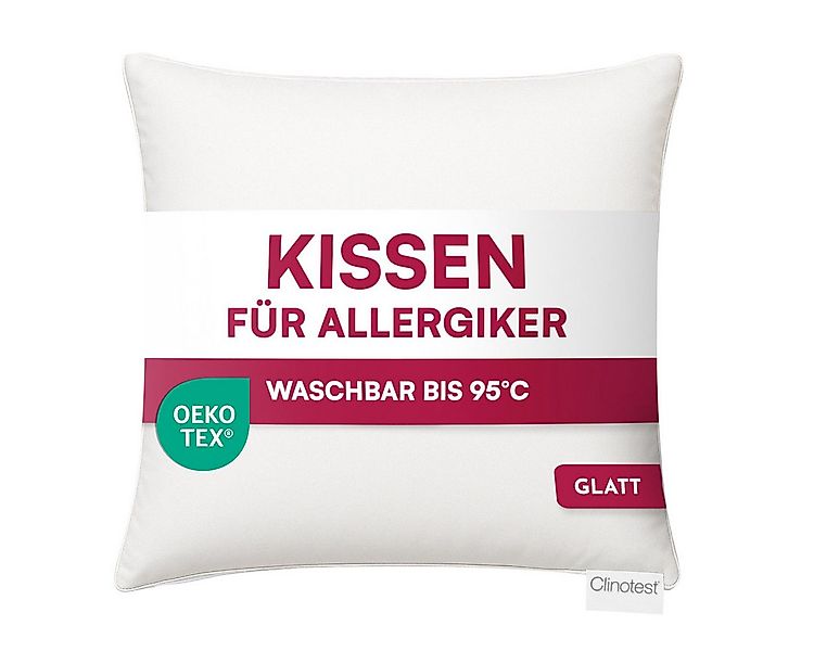 Clinotest Kopfkissen Polykissen Glatt, Füllung: 120g, Bezug: Polyester, Für günstig online kaufen