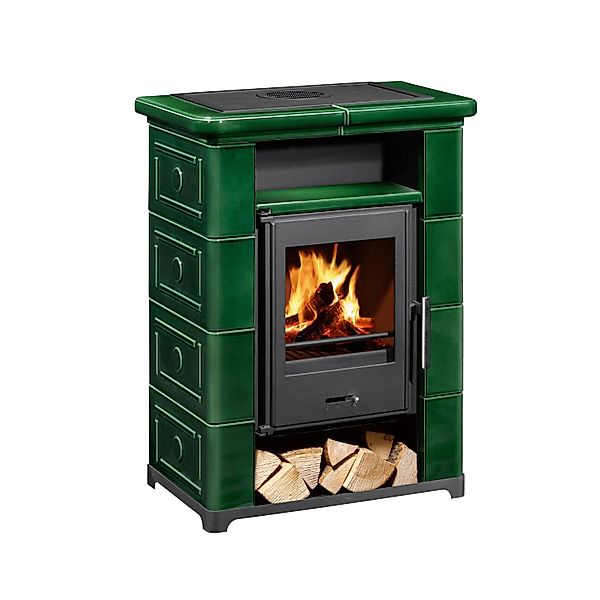 Wamsler Montafon Kaminofen Keramik Grün 9 kW günstig online kaufen