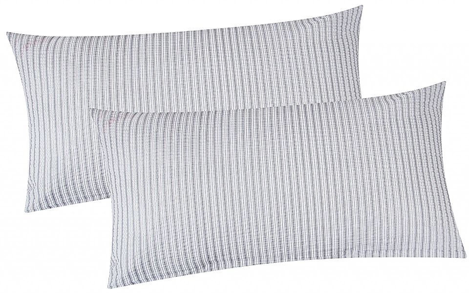 Heubergshop Kissenbezug, (2 Stück), Seersucker Kissenbezug günstig online kaufen