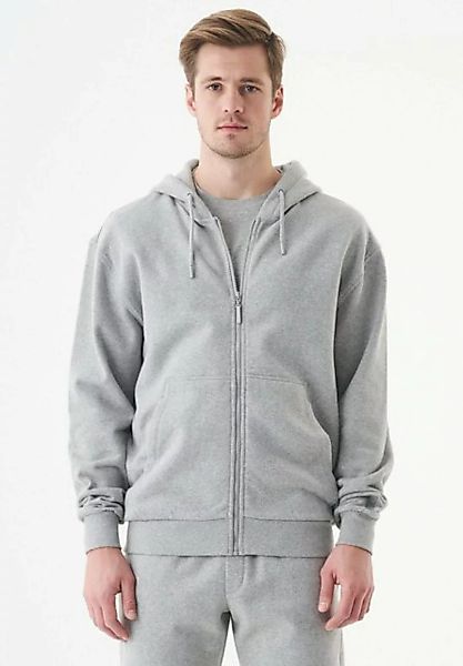 ORGANICATION Sweatjacke Junda-Unisex Full Zip Hoodie in Grey Melange günstig online kaufen
