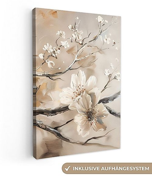 OneMillionCanvasses® Leinwandbild Blumen - Natur - Weiß - Blüte - Abstrakt, günstig online kaufen