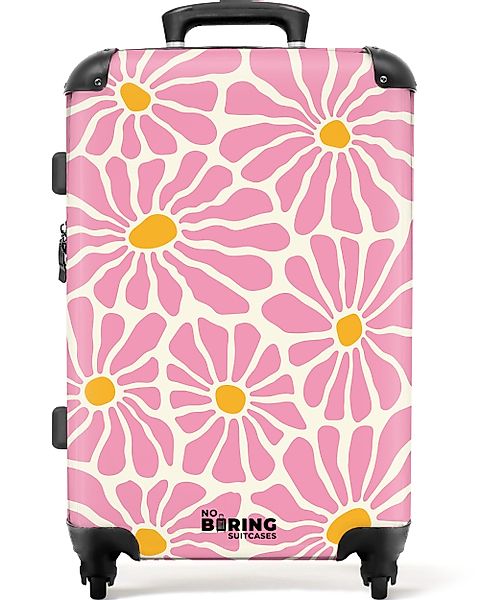 NoBoringSuitcases.com© Hartschalen-Trolley Beige mit rosa und günstig online kaufen