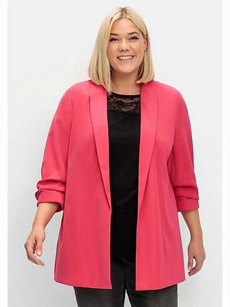 Sheego Longblazer Große Größen mit Schalkragen und gerafftem 3/4-Arm günstig online kaufen