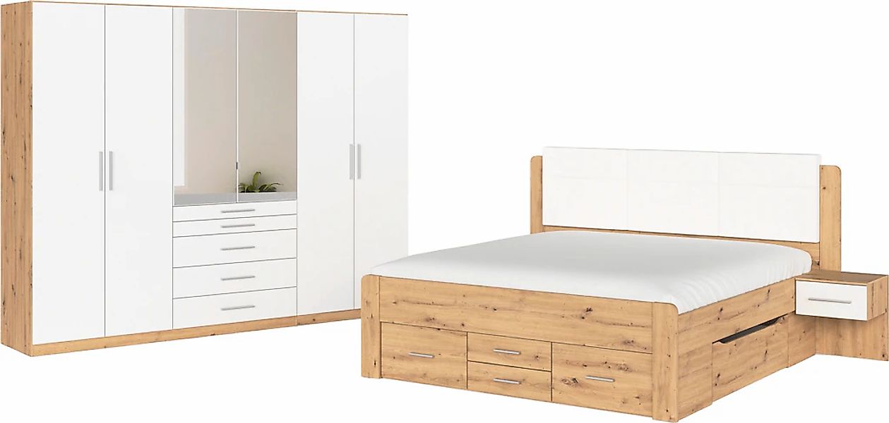 rauch Schlafzimmer-Set "Komplettschlafzimmer Schlafzimmer Stauraumbett MADE günstig online kaufen