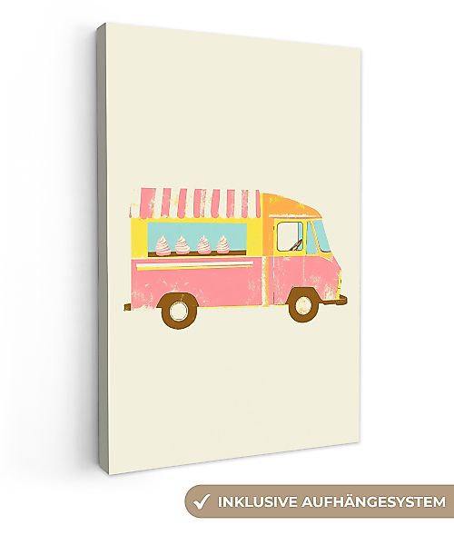 OneMillionCanvasses® Leinwandbild Eiscreme-Wagen - Retro - günstig online kaufen