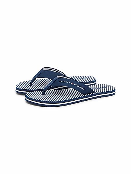 Tommy Hilfiger Zehentrenner "TH ITHACA STRIPE SUMMER SANDAL" Sommerschuh, P günstig online kaufen