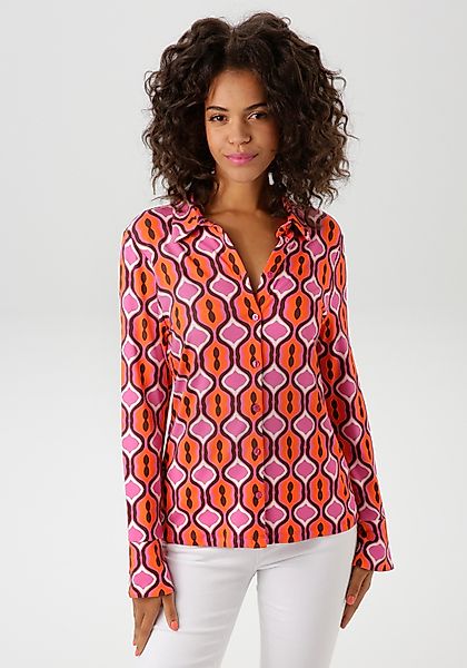 Aniston CASUAL Hemdbluse mit extravagantem, farbenfrohen günstig online kaufen