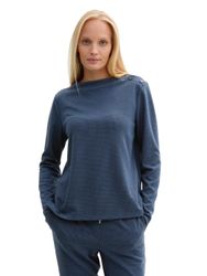 TOM TAILOR Longsweatshirt mit Knöpfen an der Schulter günstig online kaufen