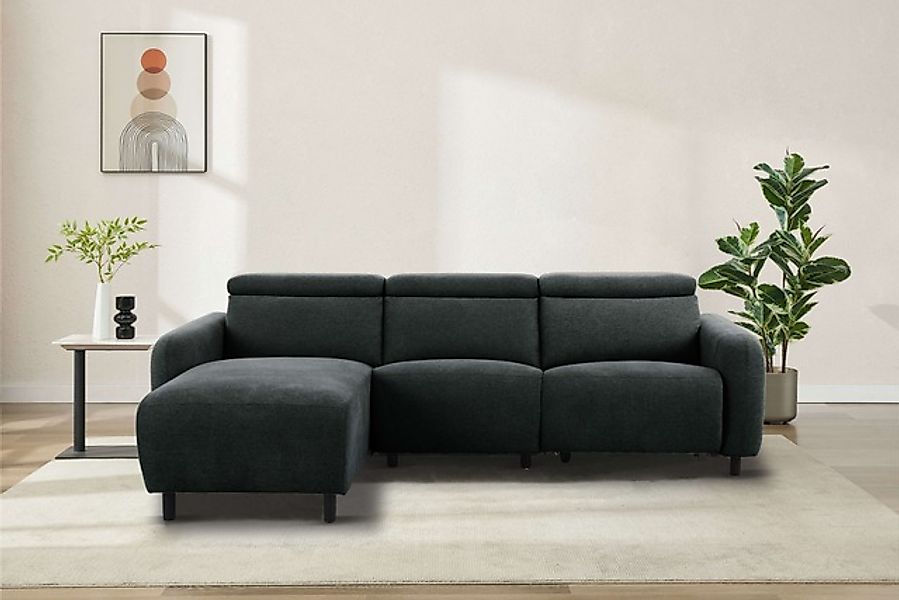 Home affaire Ecksofa »SKAANE Struktur, L-Form, 274 cm, manuelle u. elektris günstig online kaufen
