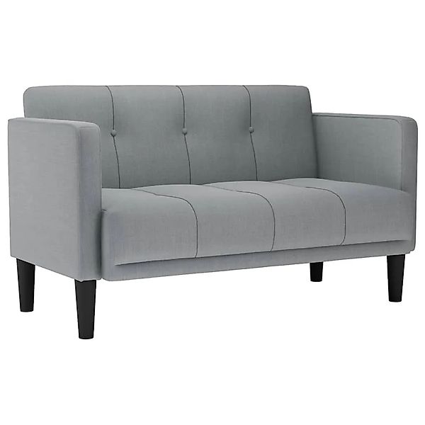 vidaXL Zweisitzer-Sofa Hellgrau 111 cm Stoff 4100560 günstig online kaufen
