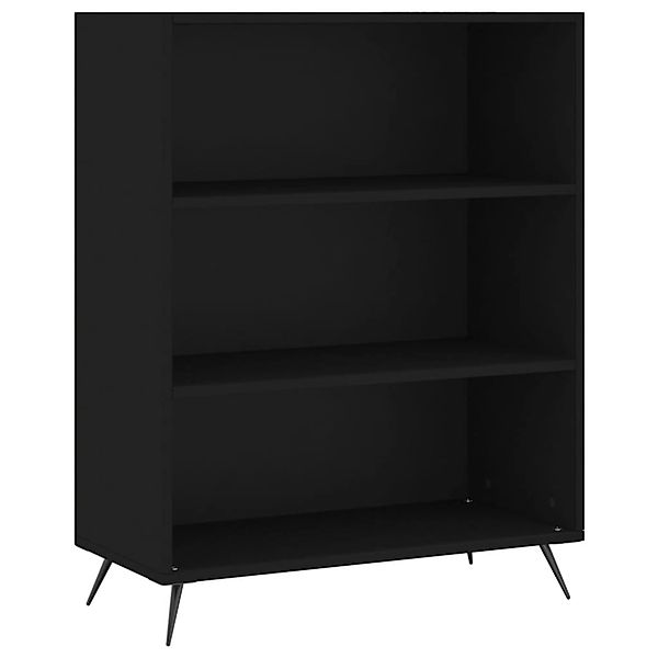 VidaXL Bücherregal Schwarz 69,5x32,5x90 cm Metall Holzwerkstoff günstig online kaufen