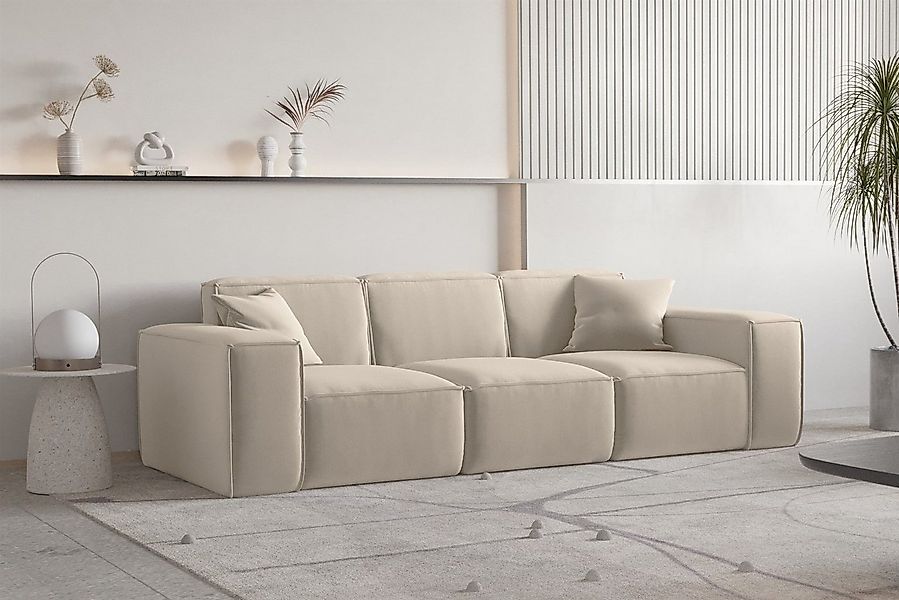 Fun Möbel Sofa Sofa Designersofa CELES PREMIUM 3-Sitzer in Stoff, Inkl. 2 Z günstig online kaufen
