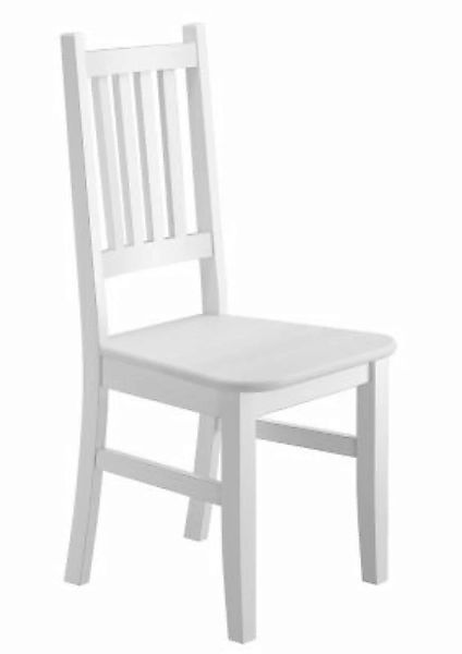 Erst-Holz® Weißer Stuhl Eris Küchenstuhl Massivholzstuhl Esszimmerstuhl Kie günstig online kaufen