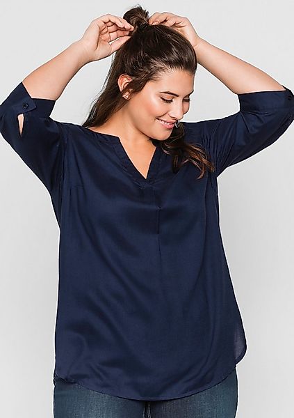 Sheego Klassische Bluse Tunika 3/4-Arm günstig online kaufen