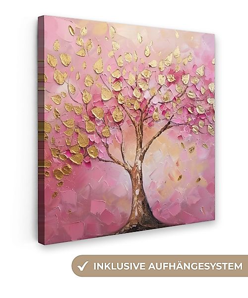 OneMillionCanvasses® Leinwandbild Baum - Rosa - günstig online kaufen