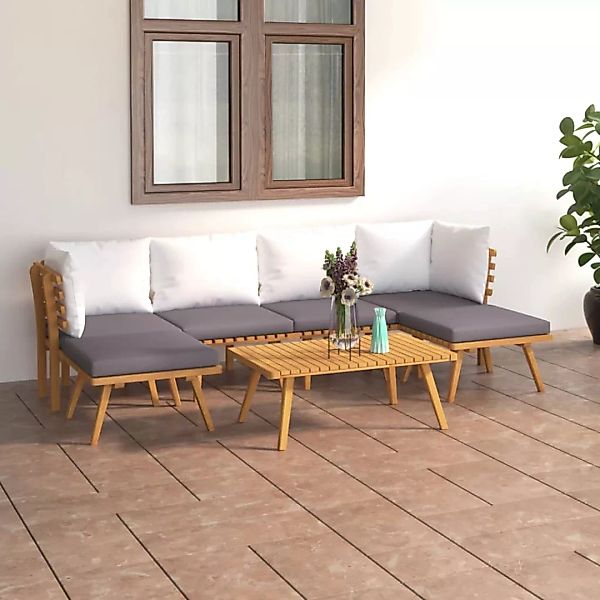 Vidaxl 7-tlg. Garten-lounge-set Mit Kissen Massivholz Akazie günstig online kaufen