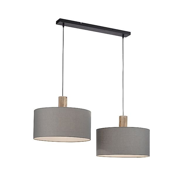 JUST LIGHT LED Pendelleuchte LED Pendelleuchte LINEN, 2xE27/60W, Stoffschir günstig online kaufen