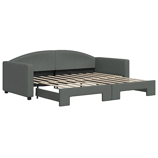 vidaXL Bett Tagesbett Ausziehbar Dunkelgrau 90x190 günstig online kaufen