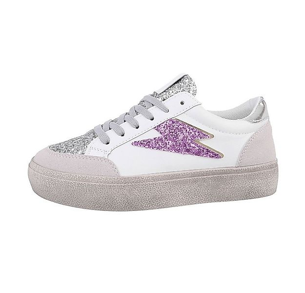Ital-Design Damen Low-Top Freizeit Sneaker Flach Sneakers Low in Weiß günstig online kaufen