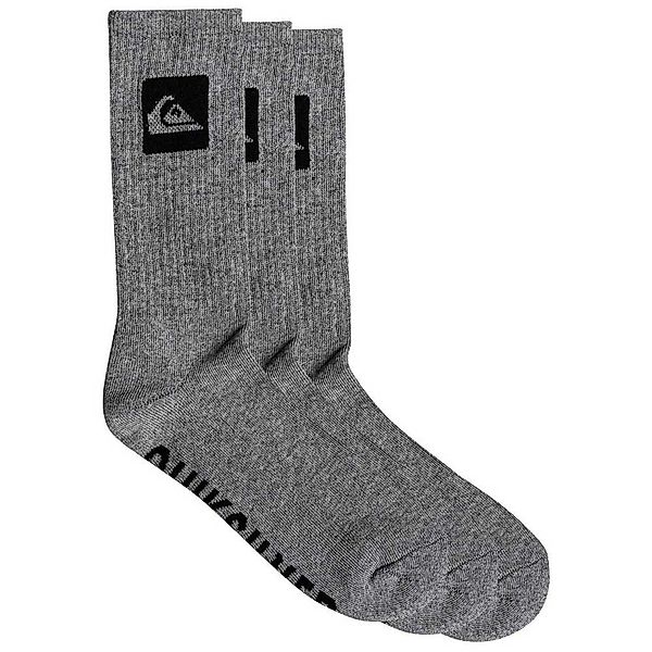 Quiksilver Crew Socken 3 Paare One Size Light Grey Heather günstig online kaufen