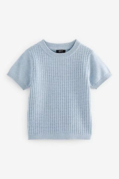 Next Polokragenpullover Gestricktes T-Shirt mit Struktur (1-tlg) günstig online kaufen