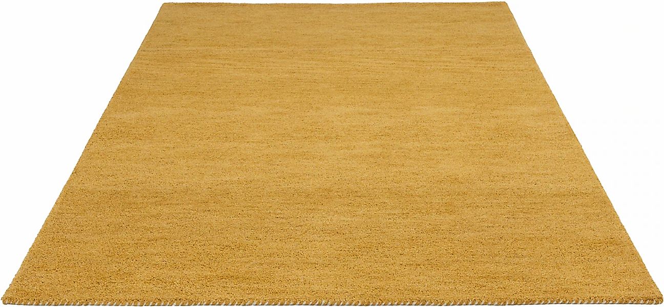 THEKO Wollteppich "Gabbeh Uni, Handgefertigt, Teppich, meliert, reine Wolle günstig online kaufen