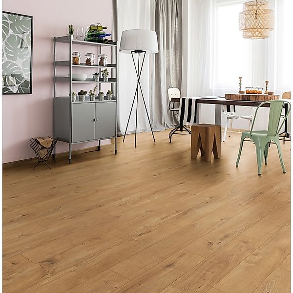 Kronoflooring Laminatboden Major Oak Braun 19,5 cm x 128,5 cm günstig online kaufen