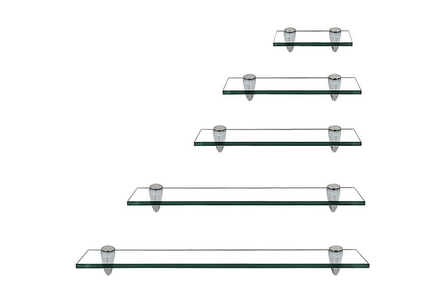 Clanmacy Wandregal Glasregal Hängeregal Glasablage Glasplatte Badregal 20-6 günstig online kaufen