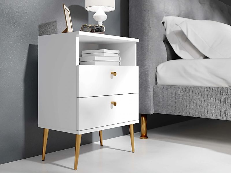 Home affaire Nachttisch "Elyria, Metallgriffe, FSC-zertifizierter Holzwerks günstig online kaufen