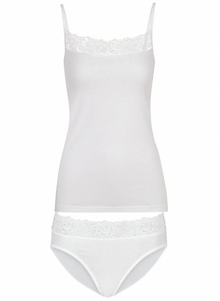 Trigema Unterhemd "TRIGEMA Unterwäsche-Set mit Spitze" 1 Stk. günstig online kaufen