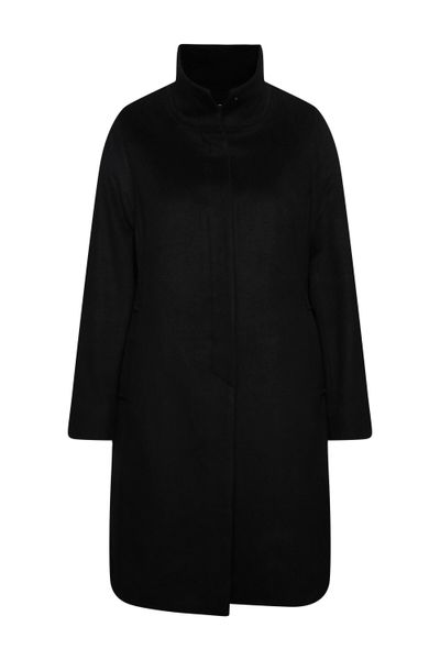 Ulla Popken Wintermantel Mantel Wollmix Stehkragen günstig online kaufen