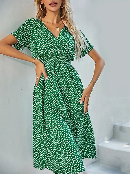 AFAZ New Trading UG Strandkleid Damen-Sommerkleid mit kurzen Ärmeln und Blu günstig online kaufen