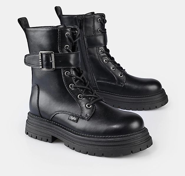 Buffalo Schnürboots "LENNOX LACE UP VEGAN" Bikerboots, Festivalboots, Plate günstig online kaufen