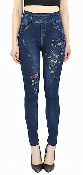 dy_mode Jeggings Damen Jeggings Leggings in Jeans Optik High Waist Jeansleg günstig online kaufen